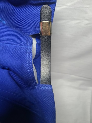 Coach Madhatter Mütze blau Kappe Vintage Riemen verstellbar mit Goldverschluss - Bild 5 von 5