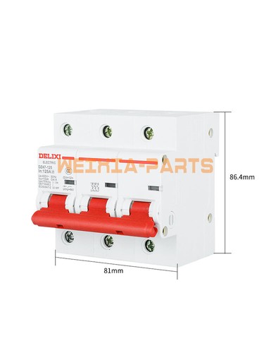 ONE Delixi DZ47-125 DZ47125 3P 80A 100A 125A Air-Switch Circuit Breaker New - Picture 8 of 9