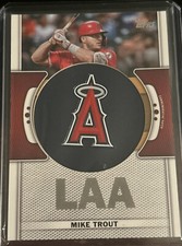 2023 Topps Mike Trout Commemorative Team Logo Patch Relic Card  Angels