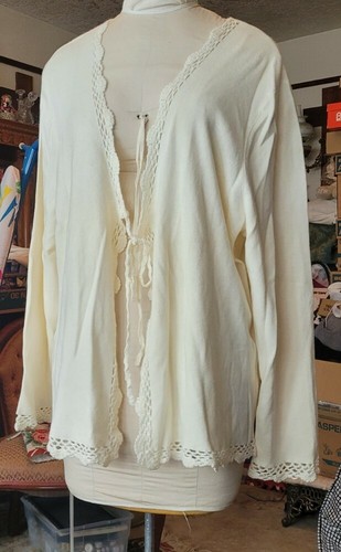 KOHLS Company Crochet Open Knit Cardigan Plus Size 3X Women - 第 1/4 張圖片