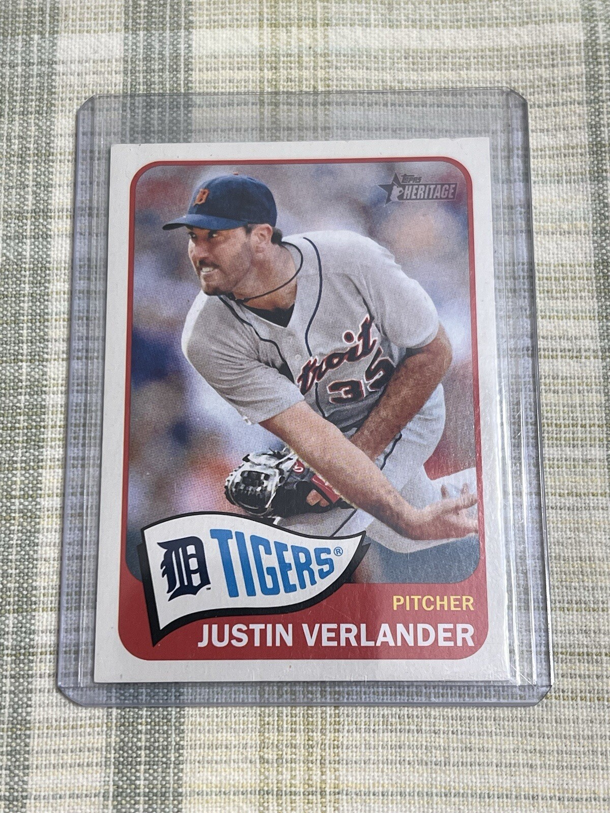 2014 Topps Heritage Action Variation  Justin Verlander SSP RARE ASTROS TIGERS