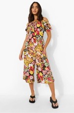Size 10 Mixed Floral Culotte Jumpsuit