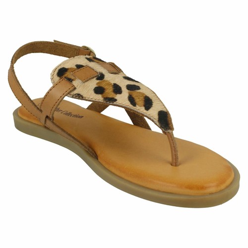 Sandalias Casual De Dedo Para Mujer De Cuero Colección 'F00228' - Imagen 20 de 31