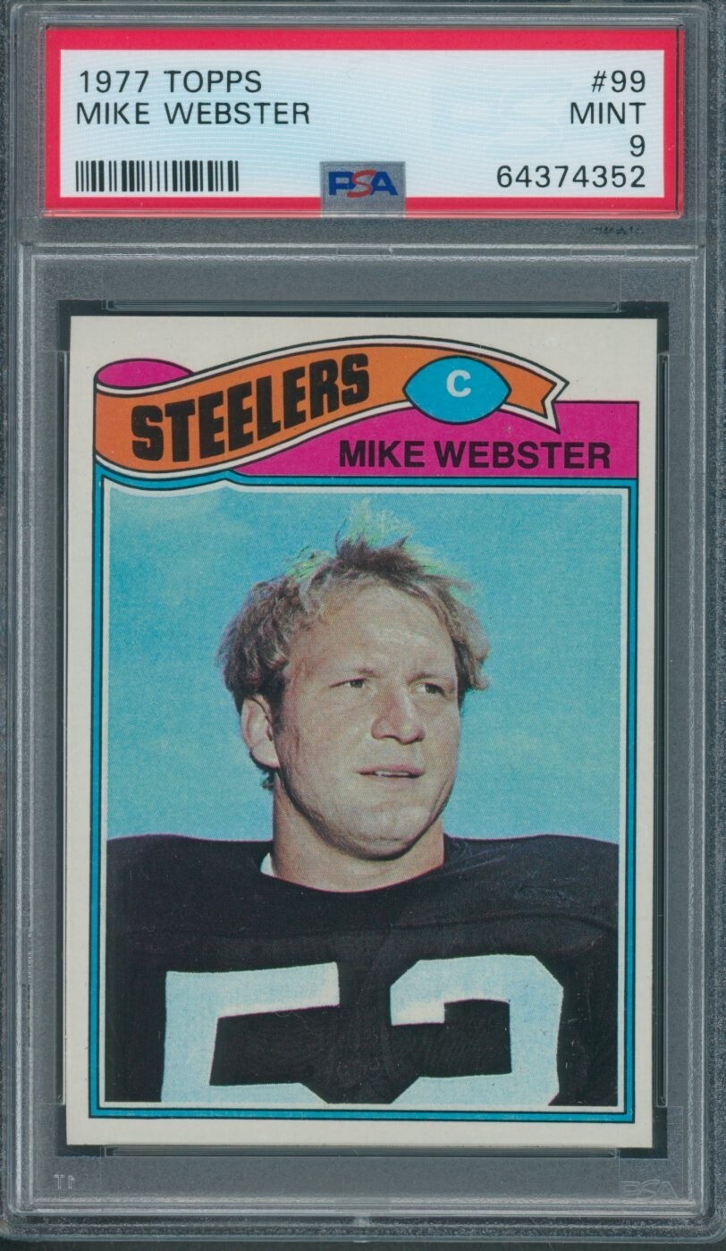 1977 Topps #99 Mike Webster PSA MINT 9 *4352