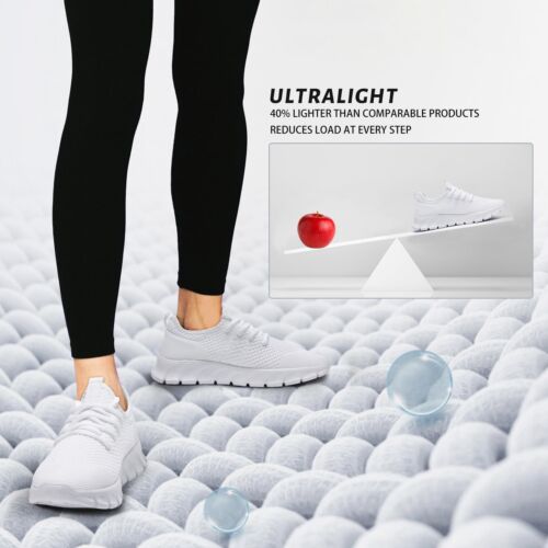 Tennis Shoes Womens Running Sneakers White Non Slip Walking Gym Workout Athle... - Picture 5 of 7