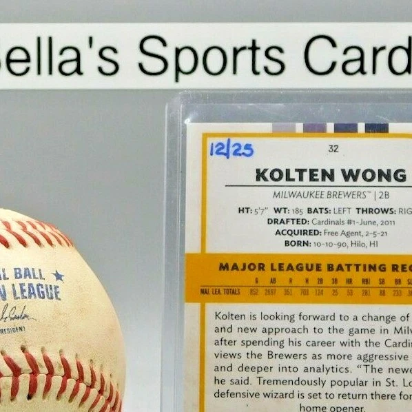 2021 Topps Archives Snapshots KOLTEN WONG preto e branco 12/25 - Imagem 3 de 3