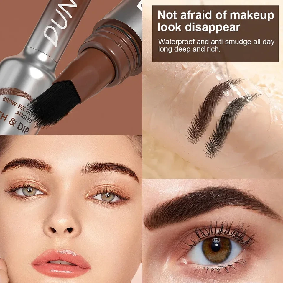 Tattoo Eyebrow Powder Waterproof Sweat-proof Natural Brows And Brush Black Brown - Image 4 of 4