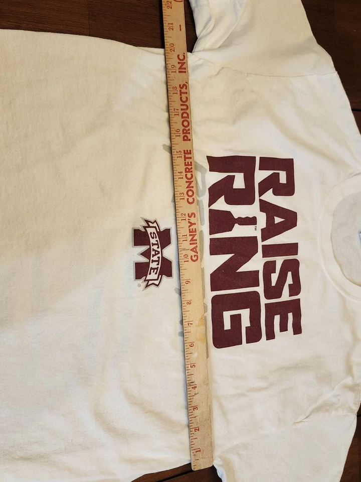 Mississippi State Bulldogs Tshirt L SS Raise Ring Repeat White - Image 2 of 4