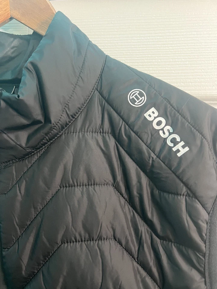 博世女式超轻混合背心 3X 黑色全拉链高尔夫户外快速发货 — 第 2/4 张图片