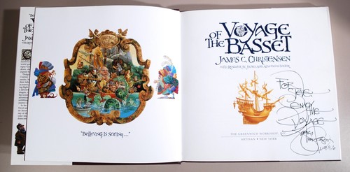 SIGNED 1st Printing Voyage of the Basset BY James C. Christensen & Signed Sketch - Picture 7 of 13