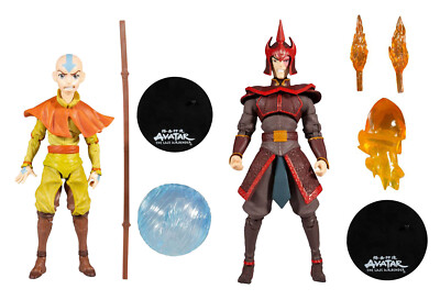 Avatar Der Herr der Elemente Actionfigur Aang + Zuko (Helmeted Gold Label) 18 cm