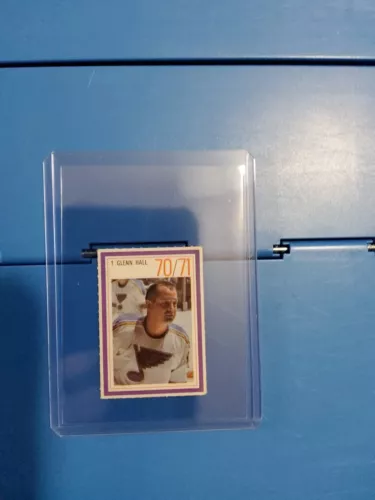 1970-71 ESSO Power Players NHL hockey Stamp Card Glenn Hall Nice Centered 