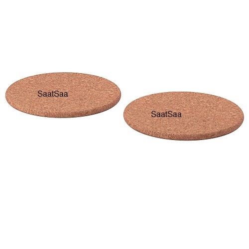 2 x NATURAL Round CORK HOTPAD HOT PAD HEAT RESISTANT MAT Pots Pans Hot