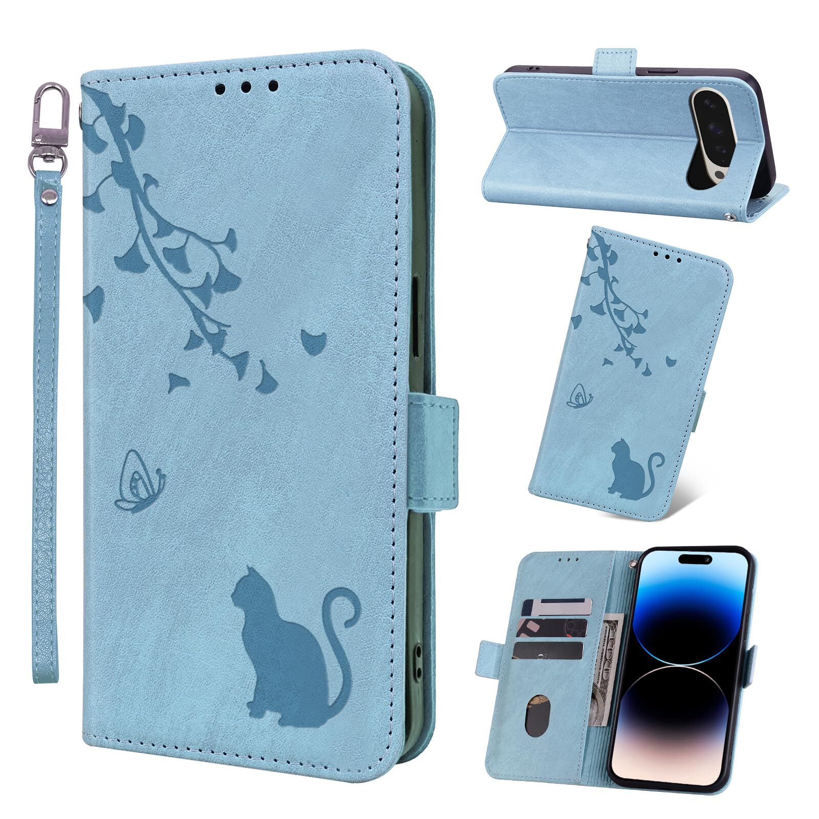 Durable Notebook & Wallet Type Case for Google Pixel 9 Pro XL 309