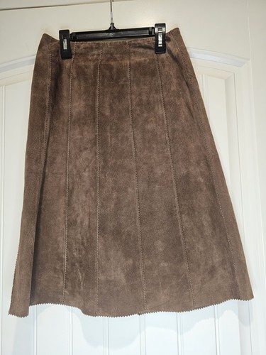 Falda Atelier Gamuza Aline Marrón Talla 2 - Imagen 2 de 6