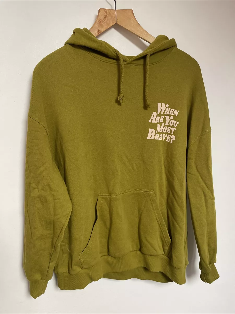Pull Bear Men s Logo Hoodie EUR L moss green when are you most