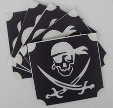 bm494a GLITTERTATTOO 10 x stencil pirate skull swords great glitter tattoo L K