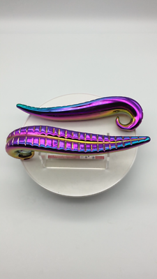 Glas Dildo Teufelszunge Lucifer gold-lila Glasdildo G Punkt GLASSVIBRATIONS  | eBay.de