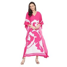 Women Lady Boho Kimono Sleeve Floral Long Maxi Summer Beach Dress Sundress