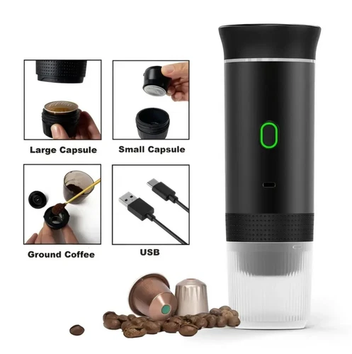 3in1 Elektrische Espressomaschine USB Wiederaufladbare Selbstheizende Gemahlene Kaffeemaschine - Bild 14 von 18