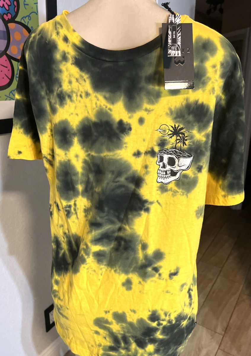 WXYZ MFO. CO Tye Dye T-SHIRT W/SKULL HEAD & PALM TREES SZ L