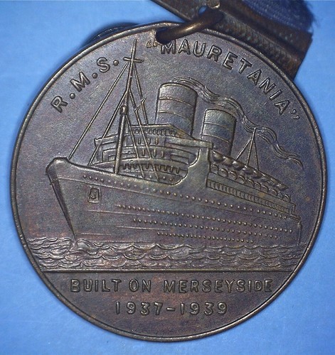 1939 LAUNCH OF NEW R.M.S. MAURETANIA - RARE WITH ORIGINAL RIBBON - *80910026 🌈