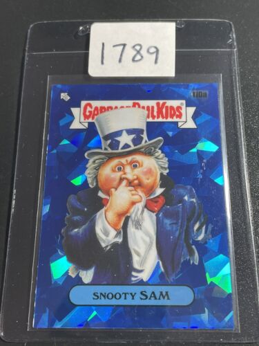 2021 Topps Garbage Pail Kids GPK Chrome SAPPHIRE 110a Snooty Sam PACK FRESH - Picture 1 of 3