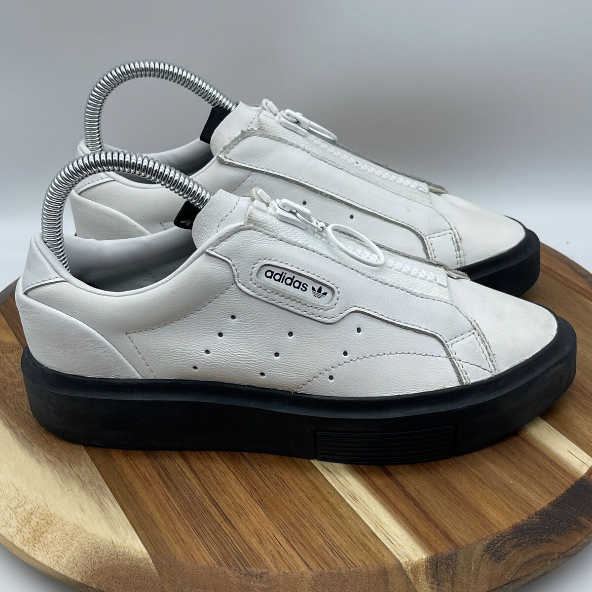 Adidas Shoes Womens Size 6 Sleek Super Zip White Leather Adidas Shoes Womens Size 6 Sleek Super Zip White Leather