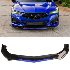 For Acura Tlx ILX Universal Front Bumper Lip Spoiler Splitter Gloss Black Blue