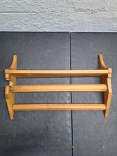 Vintage Hand Crafted Solid Wood Shelf / Kitchen Towel Holder/Rack, Wall Mounted