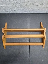 Vintage Hand Crafted Solid Wood Shelf / Kitchen Towel Holder/Rack, Wall Mounted