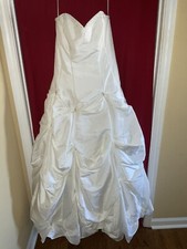 David's Bridal Sweetheart Strapless Wedding Dress Gown Size 16 Pick Ups T9017
