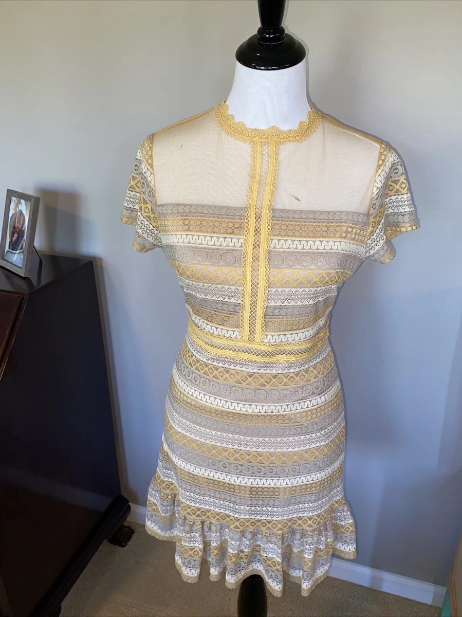 Francesca's yellow lace clearance dress