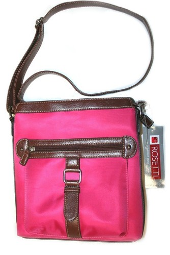 Rosetti Crossbody Purse Crimson/Brown Trim - 第 1/3 張圖片