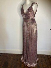 BHLDN Catherine Deane Nya Dress Size UK10 US6 EUR30 long evening gown foil shiny