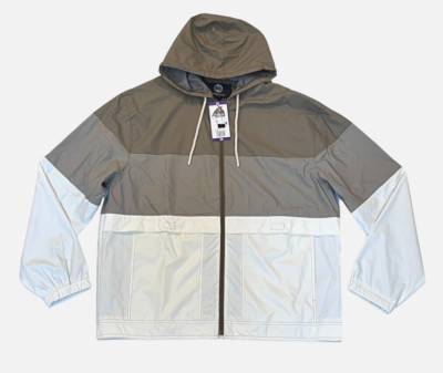 Men WP Weatherproof Hooded Full Zip Rain Slicker Sport Jacket Raincoat Coat XXL