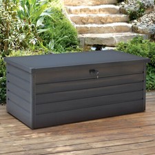 Extra Large Outdoor Storage Box Chest Cushion Patio Container 600L Anthracite