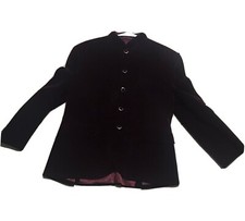 Boys Formal Velvet Blazer Burgundy Size Medium