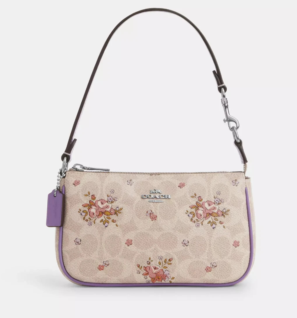 Coach Nolita 19 Sand Mul Floral P Signature Canvas Wristlet