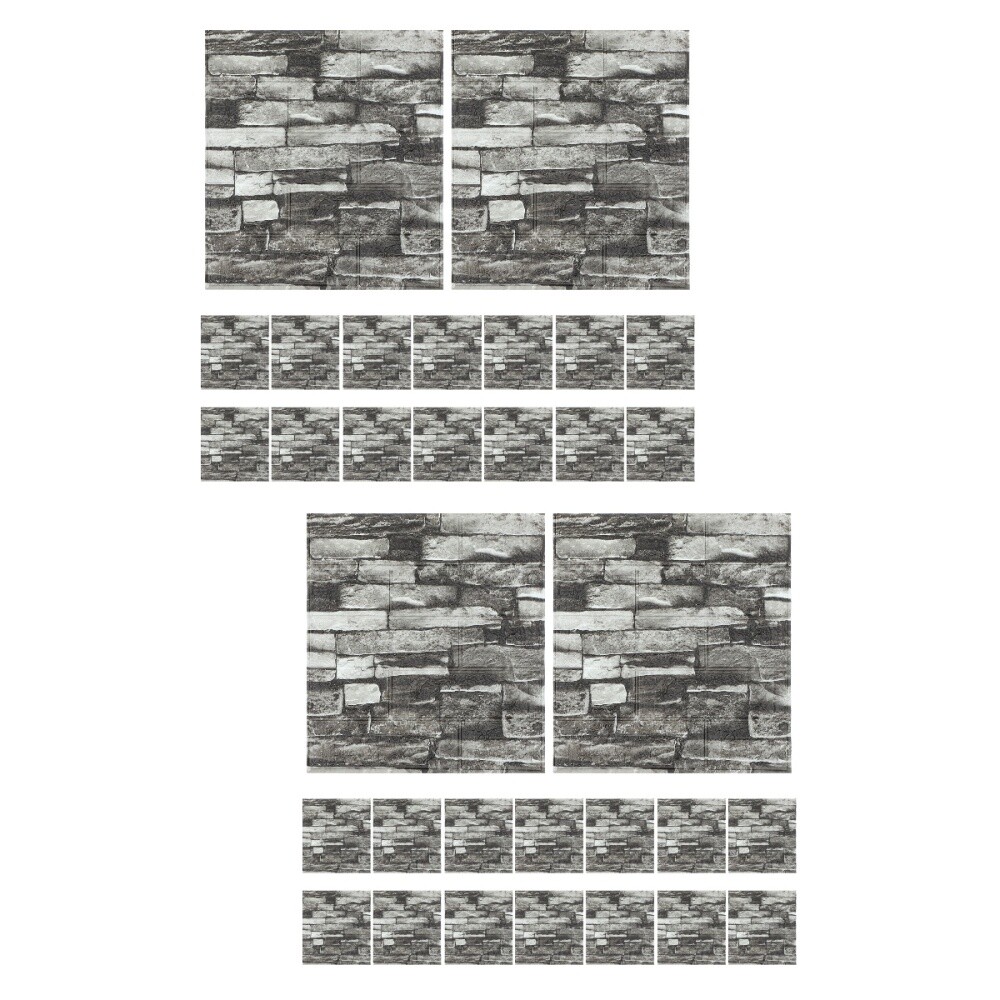 40 Pcs 3D Wallpaper Self Stick Tiles Adhesive Cultural Brick eBay