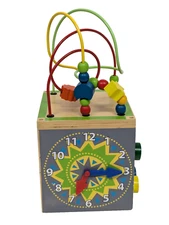 Child's Activity Cube Learning Wooden Toy
