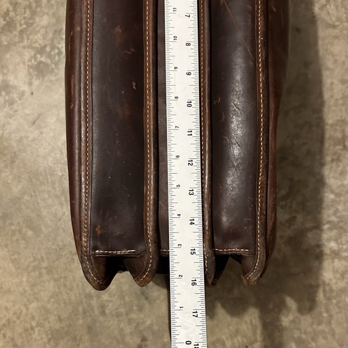 Tusting Levenger Brown England Large Brief Bag Shoulder Bag Read - Picture 15 of 20