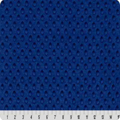 Royal Blue Minky Dimple Dot Fabric - 60'' Wide - Sold by the Yard & Bolt