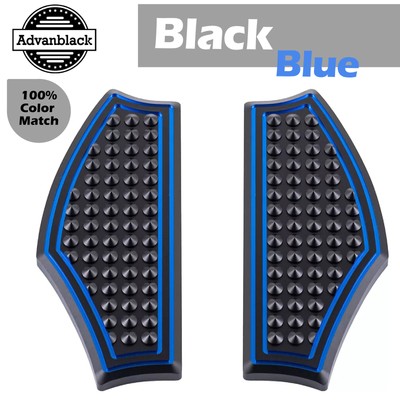 Advan Black / Blue Vengeance Rear Passenger Floorboards For Harley Tourings