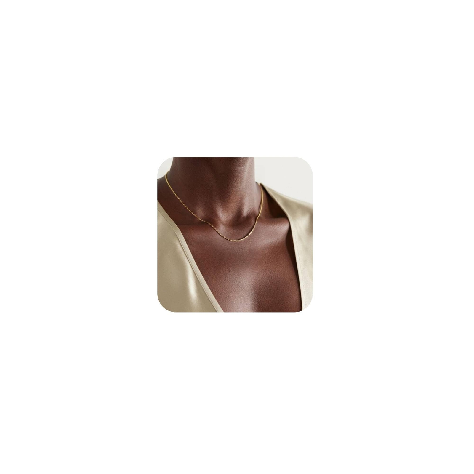 Gold Necklace for Women- 18K Dainty Choker Necklace for Women Simple Gold Nec...