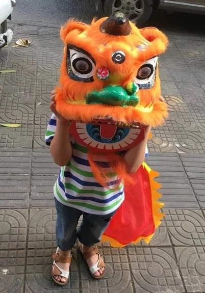 Children's Toy Lion Mascot Dance Costume Wool Lion (Chinese Folk Art) - Image 2 of 4