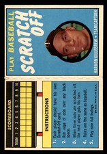 1970 Topps Scratch-Offs Baseball #11 Harmon Killebrew EX