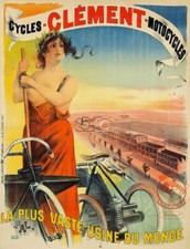 VéLO CYCLES CléMENT Ruuj-POSTER HQ 50x70cm d'une AFFICHE VINTAGE