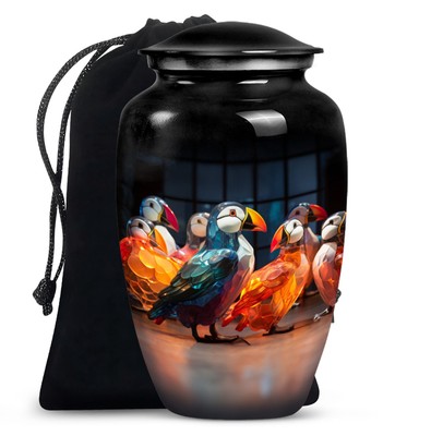 Puffin Bird Embrace - Dignified Sanctuary Memorial Urn