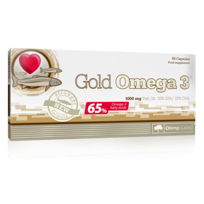(24,87 EUR / 100 g) Gold Omega 3 - 60 Kapseln (Olimp) Top Qualität !